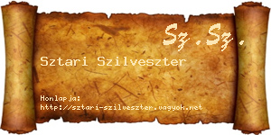 Sztari Szilveszter névjegykártya